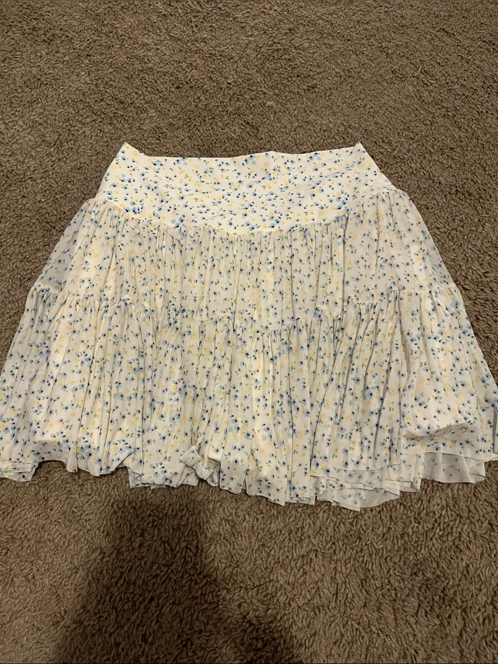 Blogilates by popflex medium white floral pirouette skort